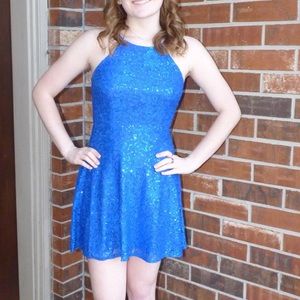 Blue Sequin “teezeme” Dress Size 5